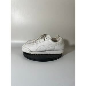 Mens Puma Roma Leather Sneakers Shoes Size 6.5 Triple White‌‌‌‌‌‌‌‌‌‌‌‌